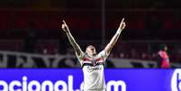 Luciano comemora o gol que garantiu vitória do São Paulo contra o Fluminense (01/07/23)  Foto: Eduardo CarmimPhoto PremiumGazeta Press