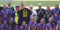 Lula e Ana Moser se despedem de seleção antes da Copa Feminina  Foto: Valter Campanato/Agência Brasil