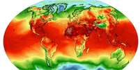 Temperatura global no dia 3 de julho de 2023   Foto: Climate Reanalyzer