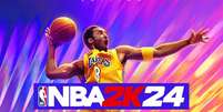 Kobe Bryant, lenda do Los Angeles Lakers, estampará capa das edições especiais de NBA 2K24.  Foto: Divulgação/2K