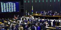 Plenário da Câmara durante votação da reforma tributária, nesta quinta, 6.  Foto: Zeca Ribeiro/Câmara dos Deputados