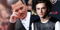 O que Johnny Depp e Timothée Chalamet têm em comum? 'Wonka'.  Foto: Reprodução, Getty Images / Purepeople