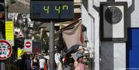 Termômetro em Granada, na Espanha. Dezenas de cidades na Europa estão sob alerta  Foto: DW / Deutsche Welle