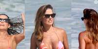 Deborah Secco escolheu biquíni colorido e trendy para dia na praia da Barra da Tijuca neste domingo 16 de julho de 2023.  Foto: AGNews, Dilson Silva / Purepeople