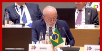 Lula criticou precariza&ccedil;&atilde;o do trabalho por parte de empresas de tecnologia em c&uacute;pula em Bruxelas  Foto: Reprodu&ccedil;&atilde;o