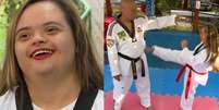 "Eu tive que provar para ele", disse Mônica Rocha sobre o pai, que não aceitava que ela praticasse taekwondo  Foto: Reprodução/ globo ge