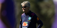 Pia Sundhage, treinadora da seleção feminina em treino  Foto: CBF/Divulgação