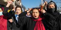 Foto representativa, de dezembro de 2022, quando mulheres protestaram contra a proibição de estudarem  Foto: Stringer/Getty Images