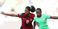 Nigéria e Canadá em ação pela Copa do Mundo Feminina -   Foto: FIFA Women's World Cup / Esporte News Mundo