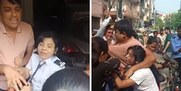 Casal foi agredido por populares na Índia  Foto: Reprodução/Daily Mail