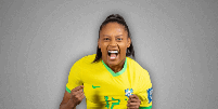 Ary Borges foi a responsável por marcar os primeiros gols do Brasil na Copa do Mundo Feminina  Foto: Reprodução digital | @_aryborges / Portal EdiCase