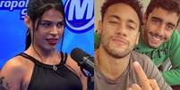 Influenciadora trans, Sophia Barclay, entregou que participou de uma suruba com Neymar e Pedro Scooby.  Foto: Reprodução, Youtube/@Chupim/Instagram/@pedroscooby / Purepeople