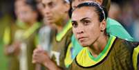 Marta acompanha partida do Brasil contra França do banco  Foto: Justin Setterfield/Getty Images