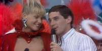 Xuxa recebeu Senna em seu programa infantil na Globo: apresentadora disse que namoro terminou mal resolvido  Foto: Reprodução