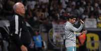 Abel Ferreira celebra vitória pela Libertadores, e vê resultado justo contra o Atlético.  Foto: Cesar Greco/Palmeiras / Esporte News Mundo