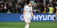 Rapinoe sorri após perder pênalti  Foto: AFP