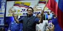 O slogan da campanha de Fernando Villavicencio foi: 'É a hora dos bravos'  Foto: EPA / BBC News Brasil