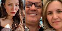 Larissa Manoela à esquerda; seus pais, Gilberto Elias e Silvana Taques à direita  Foto: Reprodução/ Instagram @larissa manoela | Montagem Terra