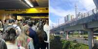 Apagão Nacional afeta operação de metrô; passageiros andam pelos trilhos  Foto: Reprodução/Twitter