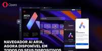 Aria chega ao Opera em aparelhos iOS (Imagem: Divulgação/Opera)  Foto: Canaltech