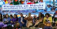 Abertura da Marcha das Margaridas teve a presença de representantes dos movimentos sindicais e de ministros do governo federal  Foto: Wilson Dias/Agência Brasil