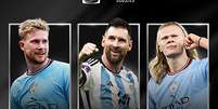 De Bruyne, Messi e Haaland lutam pelo pr&ecirc;mio de melhor jogador da Europa &ndash;  Foto: Divulga&ccedil;&atilde;o/Uefa / Jogada10
