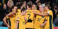 A Austrália tenta o terceiro lugar da Copa feminina. Seleção faz a sua melhor campanha na história das Copas femininas –  Foto: Frank Fife / AFP/Getty Images / Jogada10