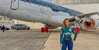 Avião de Leila Pereira tem problema na primeira viagem internacional com o Palmeiras  Foto: Twitter/ Leila Pereira / Estadão