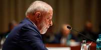 Lula participa da sess&atilde;o plen&aacute;ria durante a C&uacute;pula do Brics de 2023  Foto: EPA / BBC News Brasil