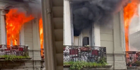Incêndio no bairro de San Nicolás , na capital da Argentina   Foto: Foto: Reprodução instagram/ @clarincom 