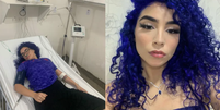 Maria Luiza no hospital à esquerda  Foto: Arquivo pessoal cedida ao G1 MT