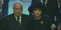 Al Fayed e a esposa Heini no funeral de Diana, em 1997  Foto: BBC News Brasil