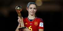 Jogadora espanhola Aitana Bonmatí recebeu a Bola de Ouro da Copa do Mundo  Foto: REUTERS/Hannah Mckay