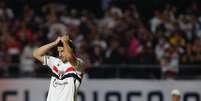 Calleri durante a partida da eliminação contra a LDU   Foto: Miguel Schincariol/Getty Images / Esporte News Mundo