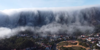 Moradores registram ‘cachoeira de nuvens’ em BH.  Foto: Reprodução/@willfnandes / Reprodução/@willfnandes