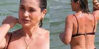 Fl&aacute;via Alessandra curte dia de sol em praia do Rio de Janeiro.  Foto: Dilson Silva/ Agnews / Mais Novela