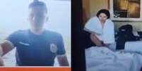 Jornalista mudou para c&acirc;mera traseira de aparelho e flagrou suposta amante  Foto: Reprodu&ccedil;&atilde;o/Twitter