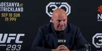 Dana White na coletiva do UFC 293   Foto: Reprodu&ccedil;&atilde;o/Youtube / Esporte News Mundo
