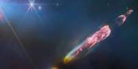 Nasa divulga imagem inédita captada pelo telescópio James Webb que demonstra como poderia ser o Sol quando bebê.  Foto: Divulgação/ESA/Webb, NASA, CSA, T. Ray (Dublin) / Estadão