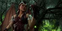 A vampira Nitara é interpretada pela atriz Megan Fox e está no elenco de Mortal Kombat 1.  Foto: Reprodução/NetherRealm Studios