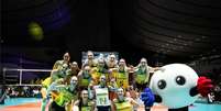 Seleção brasileira feminina de vôlei está classificada para os Jogos Olímpicos de Paris-2024. Foto: Divulgação/FIVB / Estadão