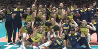Em jogo disputado, Brasil supera Jap&atilde;o e garante vaga nos Jogos Ol&iacute;mpicos de Paris 2024  Foto: Reprodu&ccedil;&atilde;o/Twitter/Volleyball World