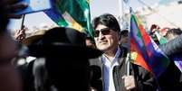 Evo Morales durante ato de apoio ao presidente Luis Arce
 25/8/2022   REUTERS/Manuel Claure  Foto: Reuters