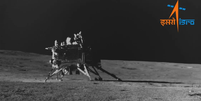 Lander Vikram, da misshaõ Chandrayaan-3, na Lua (Imagem: Reprodução/ISRO) Foto: Canaltech