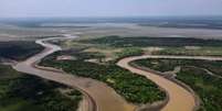 Vista geral do Lago da Piranha, afetado pela seca do Rio Solimões em Manacapuru (Foto de 27/09/2023)  Foto: REUTERS/Bruno Kelly