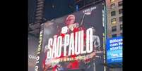 Imagem de S&atilde;o Paulo campe&atilde;o da Copa do Brasil &eacute; transmitida na Times Square  Foto: Reprodu&ccedil;&atilde;o / Jogada10