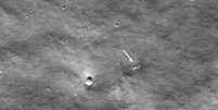 Cratera que parece ter sido formada após a colisão da Luna-25 (Imagem: Reprodução/NASA’s Goddard Space Flight Center/Arizona State University)  Foto: Canaltech