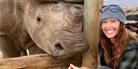 Rinoceronte cego é salvo por atriz de 'American Pie'  Foto: Reprodução/Redes Sociais