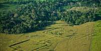 Obras de terra identificadas na paisagem amazônica  Foto: Mauricio de Paiva/Inpe