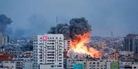 Bombardeio em Israel   Foto: Mohammed Salem